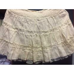 Nieuw beige rok, maat: M
