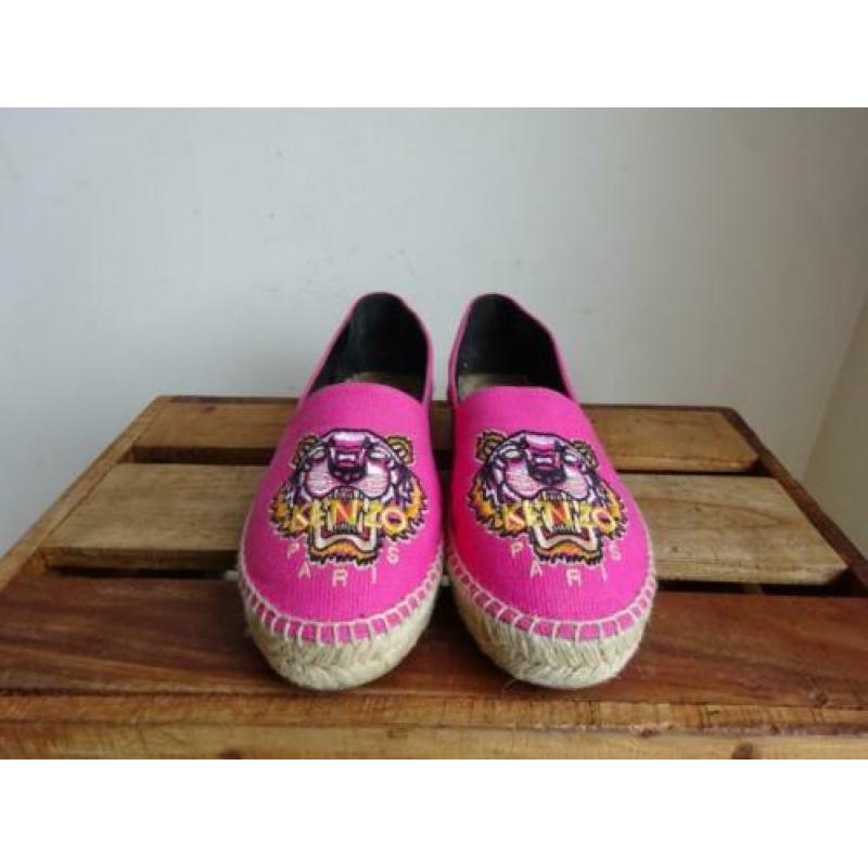 KENZO espadrilles ZGAN!! maat 37 instappers roze