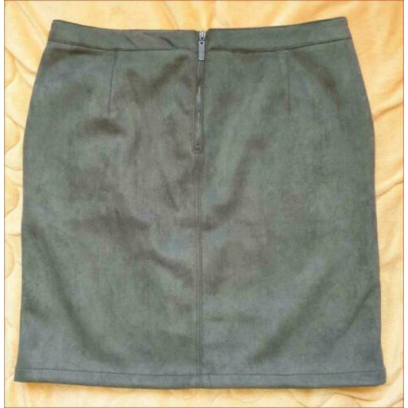 GARCIA kaki groene suedine rok maat L (ca.40) zgan