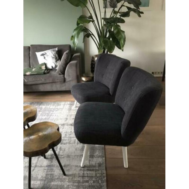 Fauteuil Lifestyle home donkergrijs design 2 stuks zgan