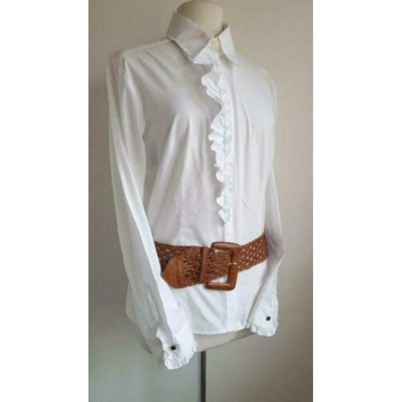 Joop! Witte blouse met ruches