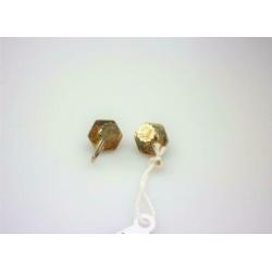 Opruiming Schroef oorbellen zilver&amber / Z4935