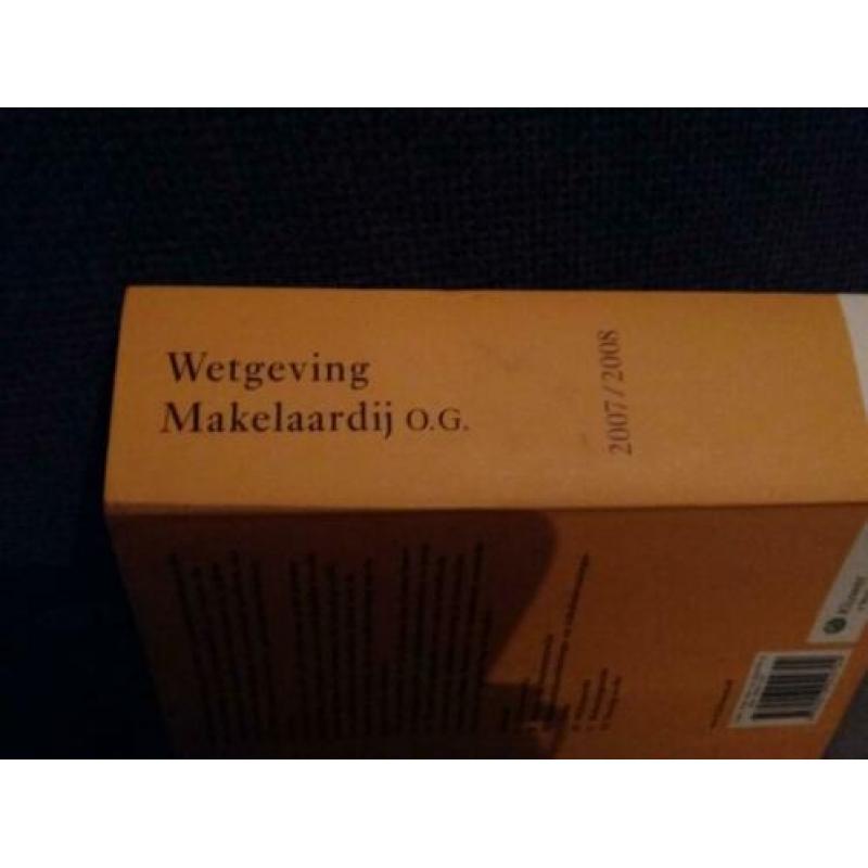 Boek Wetgeving Makelaardij O.G. 2007/2008