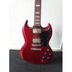 Vintage VS6 Icon Distressed Cherry Red SG