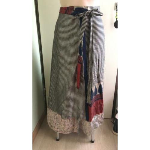 Omslag rok vintage one size print retro hippie goa boho