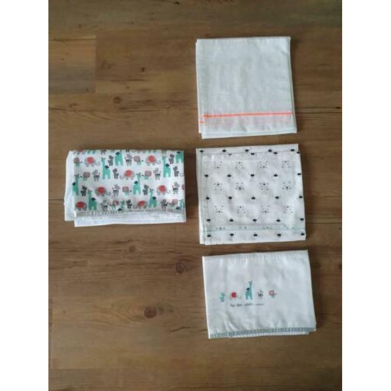 Laken ledikant en wiegje (3x) Prenatal