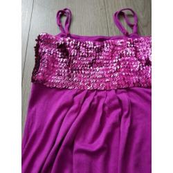 WNDR GIRLS fuchsia top met pailletten maat 122/128 (PB256)