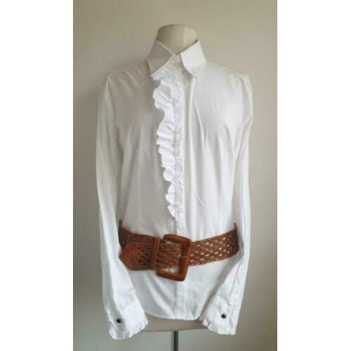 Joop! Witte blouse met ruches