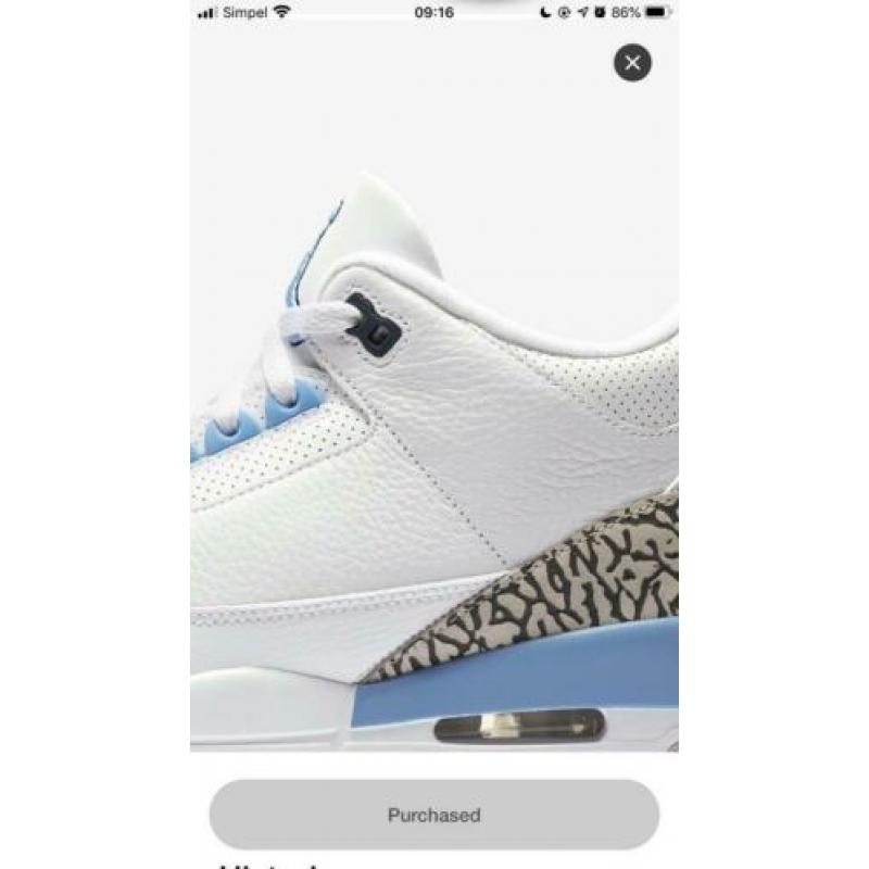 Air Jordan 3 UNC US10 EU44