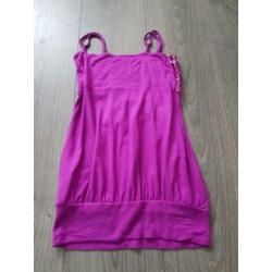 WNDR GIRLS fuchsia top met pailletten maat 122/128 (PB256)