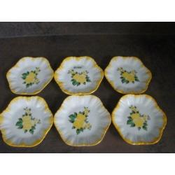 6 kleine petitfours schoteltjes / schoteltje voor theezakje