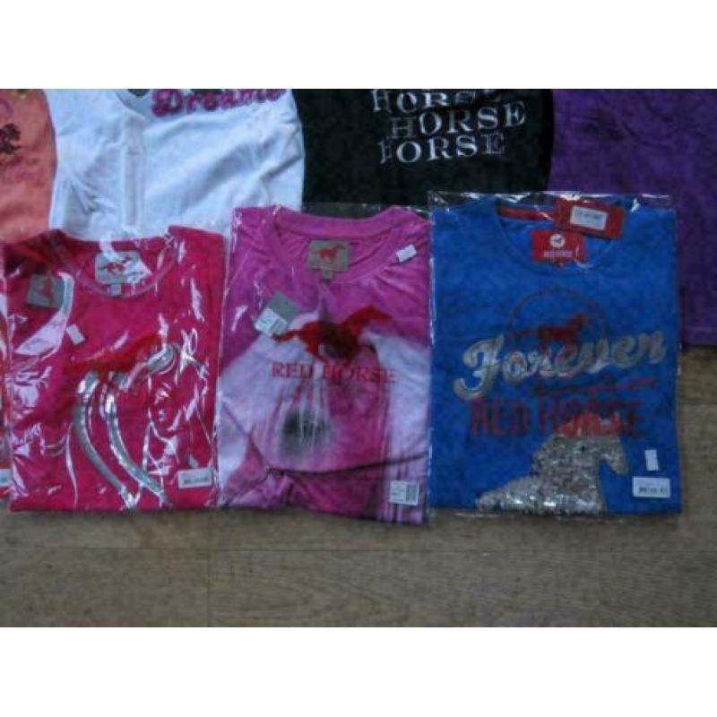 T-shirts maat 164 Horka en Red Horse, 3 voor 25 euro