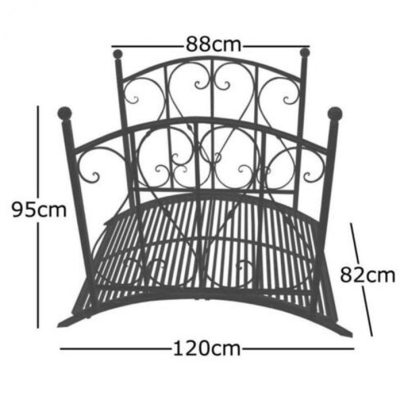 Boogbrug decoratie brug voor tuin terras van metaal