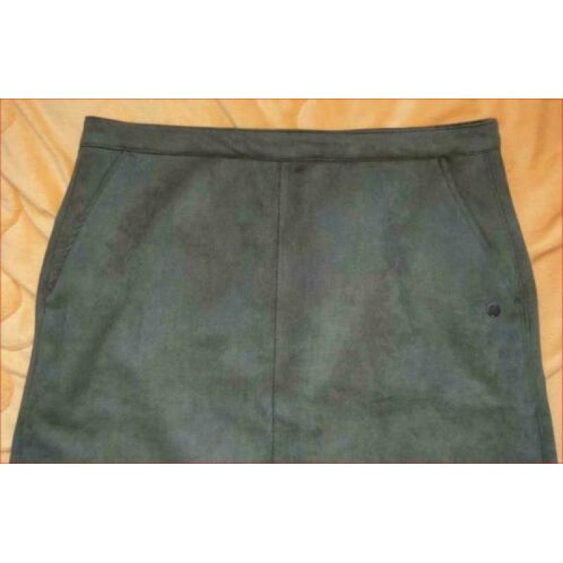 GARCIA kaki groene suedine rok maat L (ca.40) zgan