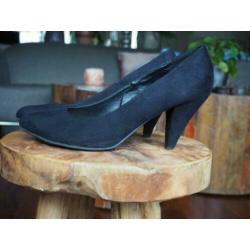 GRACELAND, zwart suède pumps, maat 41.