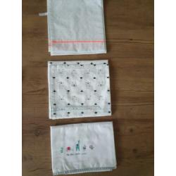 Laken ledikant en wiegje (3x) Prenatal