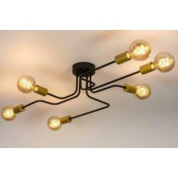 grote plafondlamp 87cm zwart goud tafel salontafel bed lamp