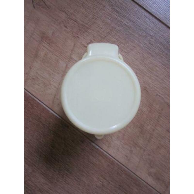 TUPPERWARE melkkannetje - suikerpotje - geel