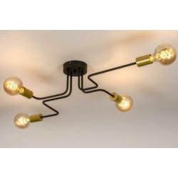 grote plafondlamp 87cm zwart goud tafel salontafel bed lamp