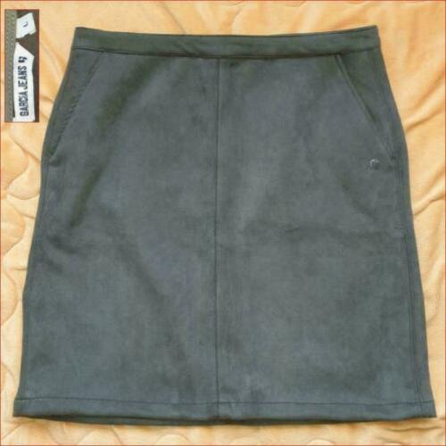 GARCIA kaki groene suedine rok maat L (ca.40) zgan