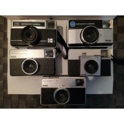 5 mooie oude analoge kodak instamatic camera's