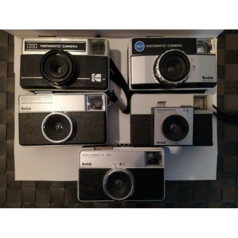 5 mooie oude analoge kodak instamatic camera's