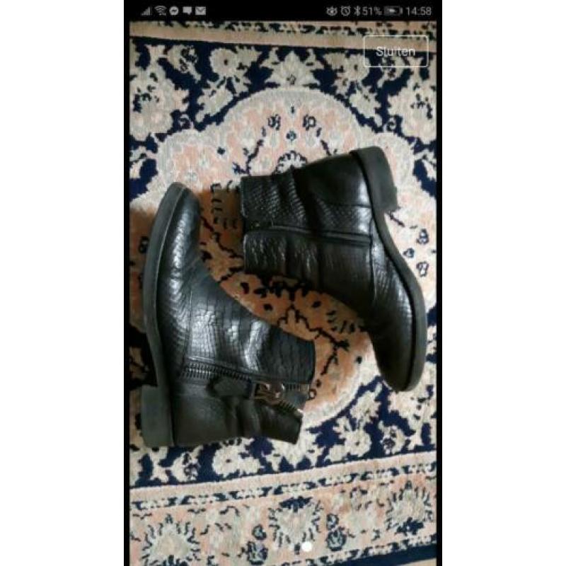 Bronx enkellaarsje maat 39 croco effect