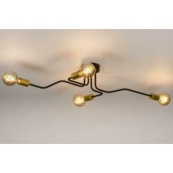 grote plafondlamp 87cm zwart goud tafel salontafel bed lamp