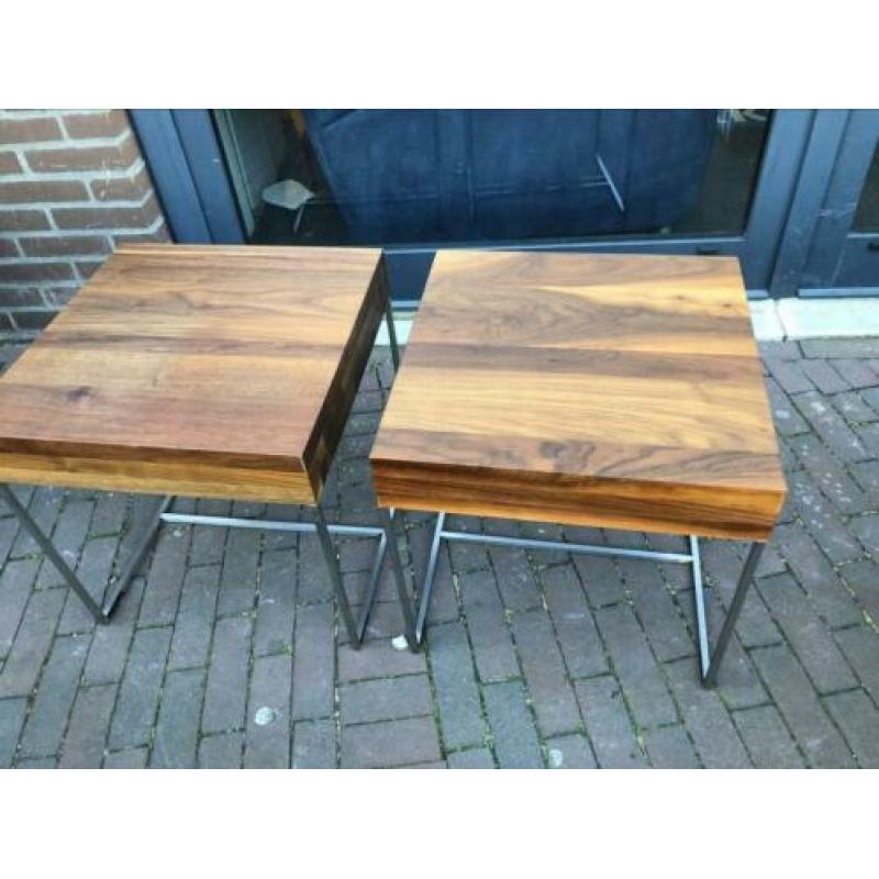 Nieuw 2 massief noten Bert plantagie Buddy bijzettafel tafel