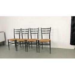 4 prachtige originele chiavari spinetto stoelen, gemerkt