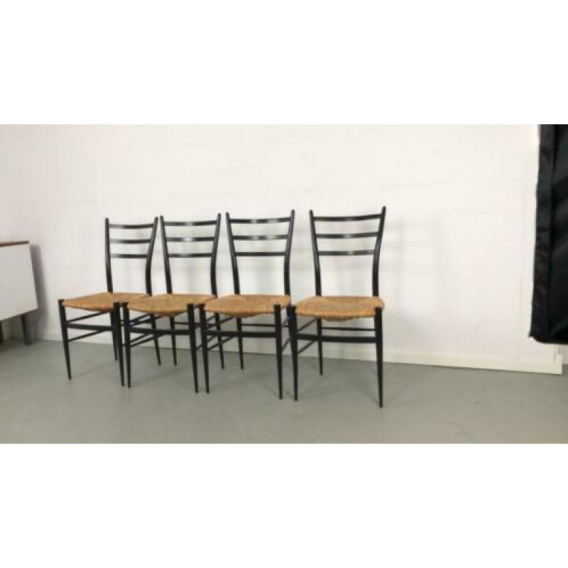 4 prachtige originele chiavari spinetto stoelen, gemerkt