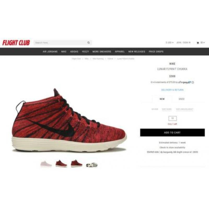 Nike flyknit chukka lunar lunarlon air max racer 45,5/11,5 ?