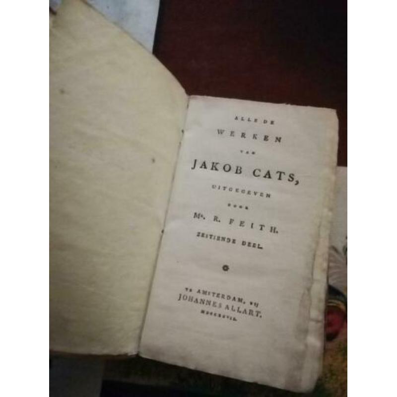 Jacob Cats 1797 ALLE WERKEN VAN los 16e deel Vele gravures!
