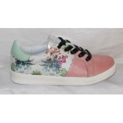 RETOUR maat 31 lerensneaker roze + bloemen gratis verzenden