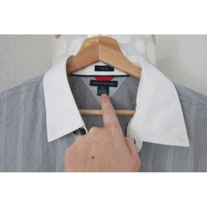 Tommy hilfiger blouse overhemd streep trim fit L