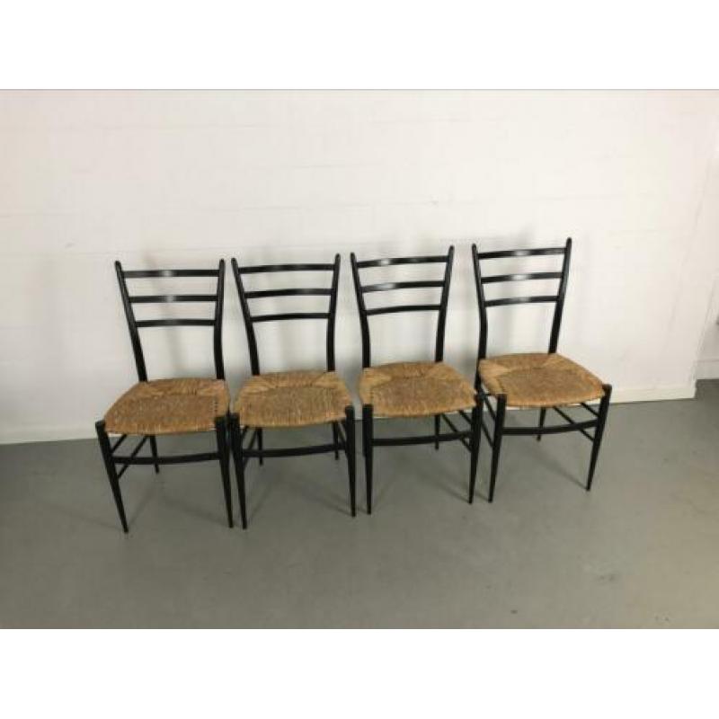 4 prachtige originele chiavari spinetto stoelen, gemerkt