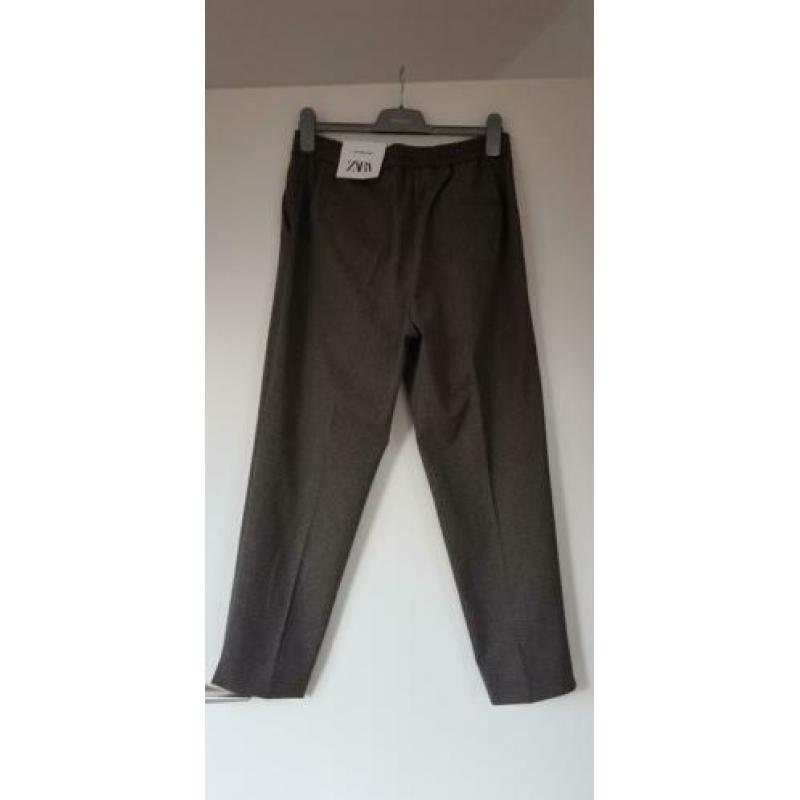 Zara geruite broek mt 40 bruin grijs