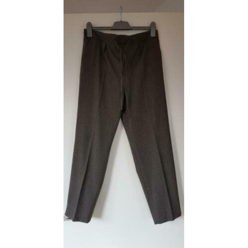 Zara geruite broek mt 40 bruin grijs