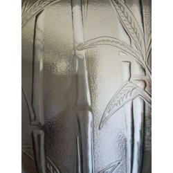 Twee stompe binnendeuren met glas