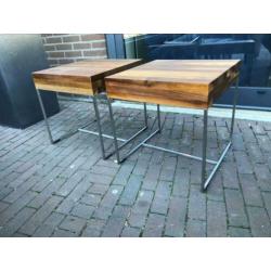 Nieuw 2 massief noten Bert plantagie Buddy bijzettafel tafel