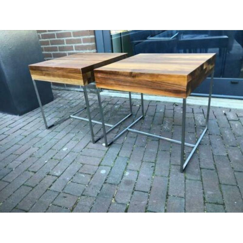 Nieuw 2 massief noten Bert plantagie Buddy bijzettafel tafel