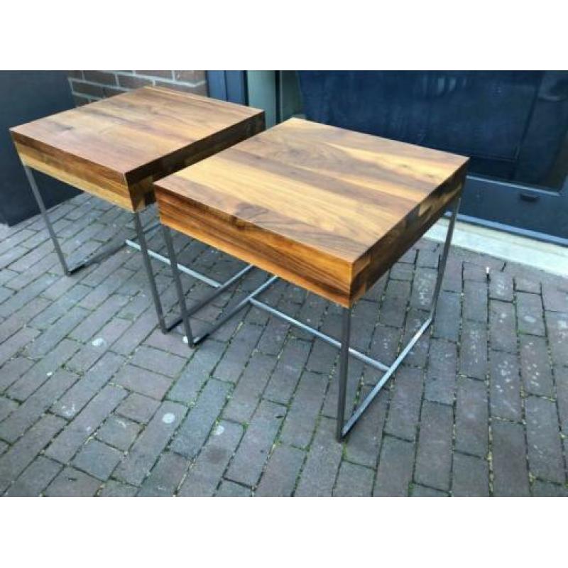 Nieuw 2 massief noten Bert plantagie Buddy bijzettafel tafel