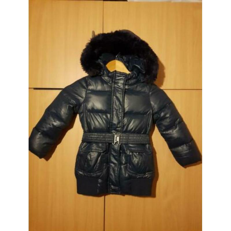 BENETTON merk jasje meisje kind jack maat 90 blauw winterjas