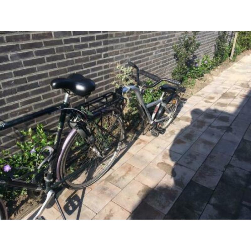 Aanhang fiets inclusief bagagedrager. Merk: Raket, grijs