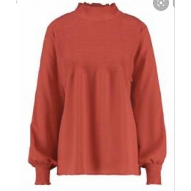 Daisy satin smoq blouse Studio Anneloes maat L • NIEUW