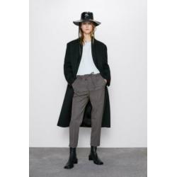 Zara geruite broek mt 40 bruin grijs