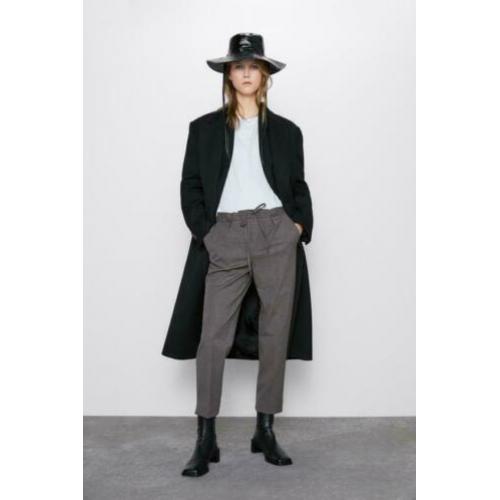 Zara geruite broek mt 40 bruin grijs