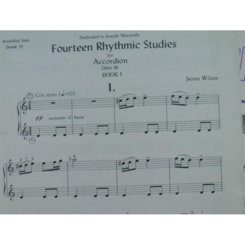 Accordeon ritme studie deel 1+2 james wilson
