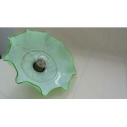 mooi oud groen/bruin glazen hanglamp