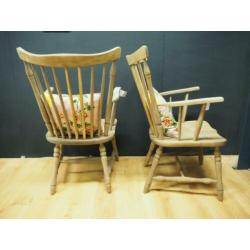 Vintage houten spijlenstoel pastoe stijl 1 stuk